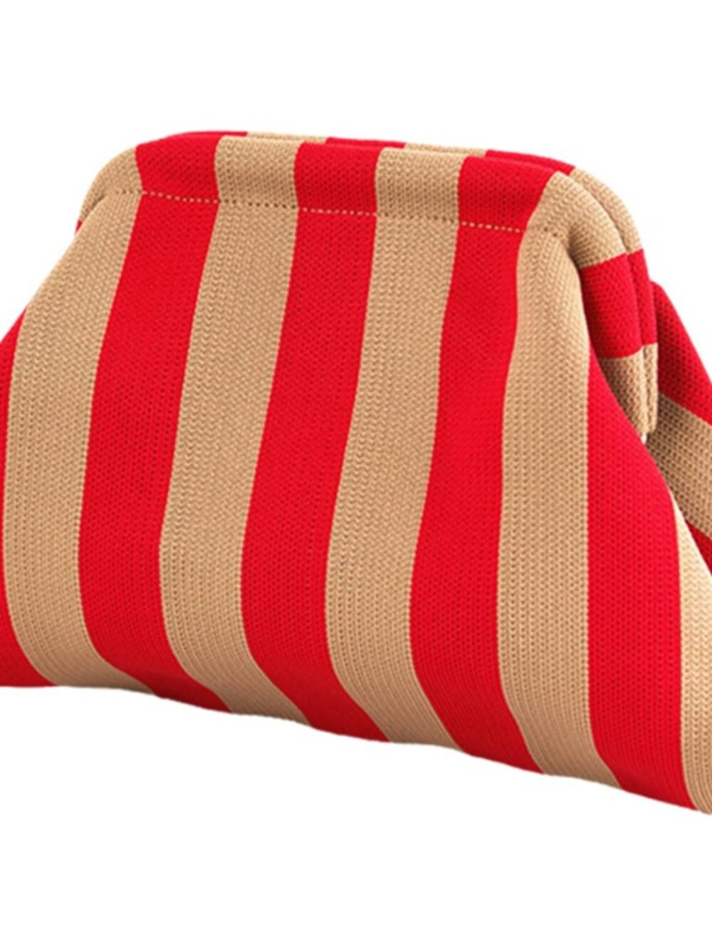 Clutch Purses for Women 2026 Summer Beach Woven Crochet Bag Dumpling Striped Ruc
